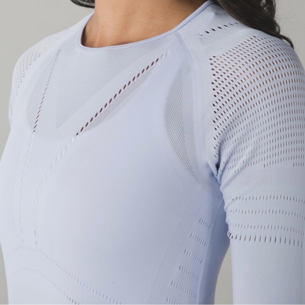 lululemon athletica Light‎ blue  Long Sleeve Top